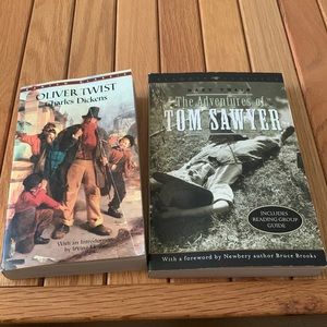 Vintage Classic Books; “Oliver Twist” & “The Adventures of Tom Sawyer”